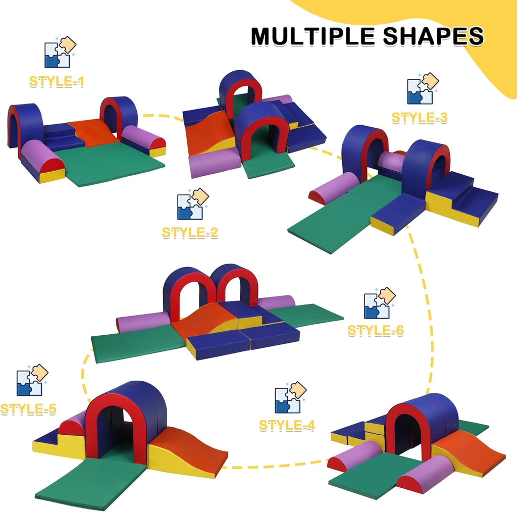 TODEFULL 10 Piece Foam Climbing Blocks, Soft Climbing Toys