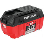 CRAFTSMAN V60 5.0Ah Lithium Ion Battery with LED Indicator, No Memory Effect, 4-Year Warranty