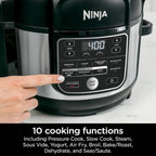 Ninja庐 Foodi庐 10 in 1 6.5 Quart Pro Pressure Cooker Air Fryer Multicooker, Stainless, OS300: Home & Kitchen
