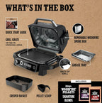 OG701 7-in-1 Outdoor Electric Grill & Smoker - Grill, BBQ, Air Fry, Bake, Roast, Dehydrate & Broil - Uses Woodfire Pellets - Portable & Weather Resistant