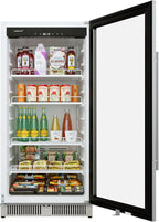 EdgeStar VBM101 22" Wide 10.1 Cu. Ft. Commercial Beverage Merchandiser – Stainless Steel, Temp Alarm, Reversible Door