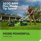 Greenworks 60V 21 Cordless (Self-Propelled) Lawn Mower , 2 x 4.0Ah Batteries and Dual Port Rapid Charger