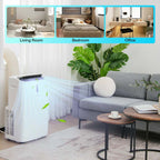 14000 BTU 4-in-1 WiFi Enabled AC Unit Portable Air Conditioner with Heat, Up to 700 Sq.Ft, Work with Alexa