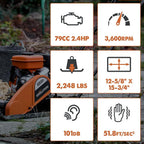 Electric Compactor Plate - Ideal For Levelling Pavement, Artificial Turf Ground Preparation, Patio, Blockwork, Sand, Soil & More