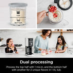 Ninja NC301 CREAMi Ice Cream Maker, for Gelato, Mix-ins, Milkshakes, Sorbet, Smoothie Bowls & More, 7 One-Touch Programs, with (2) Pint Containers & Lids, Compact Size, Perfect for Kids, Silver