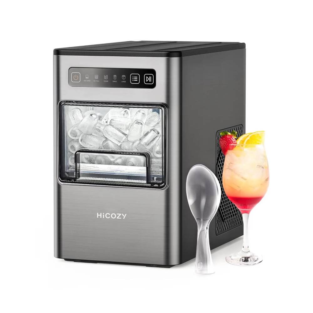 HiCOZY Ice Maker Countertop, Ice in 6 Mins with Self-Cleaning