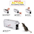 Teal Elite Electric Mouse Trap, Silver, Indoor Rodent Zapper with LED Alert, Modern Style, Model RZ100-B