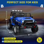 L8 Ride On Car, 2 Seater, 12V Kids Electric Car w/Remote Control, 4-Wheel Suspension, Bluetooth Speaker, Multi Music Modes, 3 Speeds, LED Lights, Xmas & Birthday Gift Ideas for Kids Ages 3+