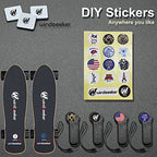 Electric Skateboard with Remote Control for Beginners Cruiser E-Ska with DIY Stickers