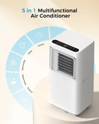 Portable-Air-Conditioners-16,000-Btu - AC Unit 5 in 1 Wifi Smart Air Conditioner with APP, Fan & Dehumidifier, Remote, 24H, Window Kits Included Drainage-free Cooling for Large Room Indoor