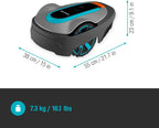 Gardena Robotmaaier SILENO minimo 500 m: intelligente grasmaaier met optimale connectiviteit, programmeerbaar met Gardena Bluetooth-app, DE-versie (15202-20)