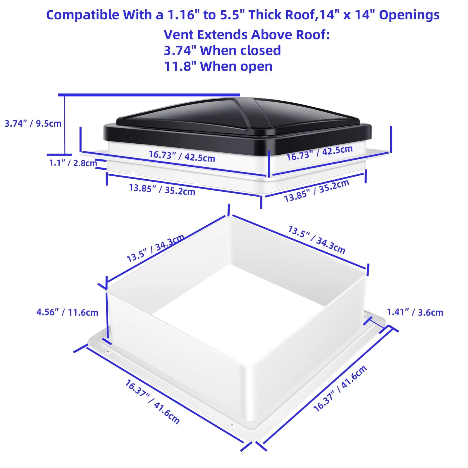 Starvent Reversible 6 Speed RV Roof Vent Fan