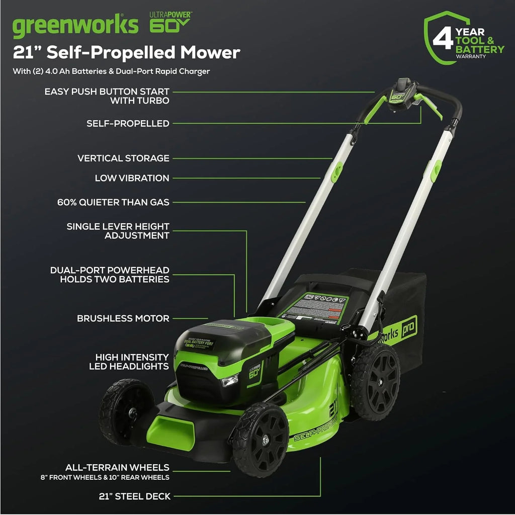 Greenworks 60V 21” Cordless Lawn Mower