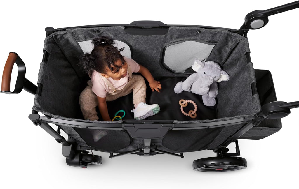 Stroller Wagon, 4 Seater Wagon Stroller for Kids with Low Sides, Baby Stroller Wagon, Quad Stroller