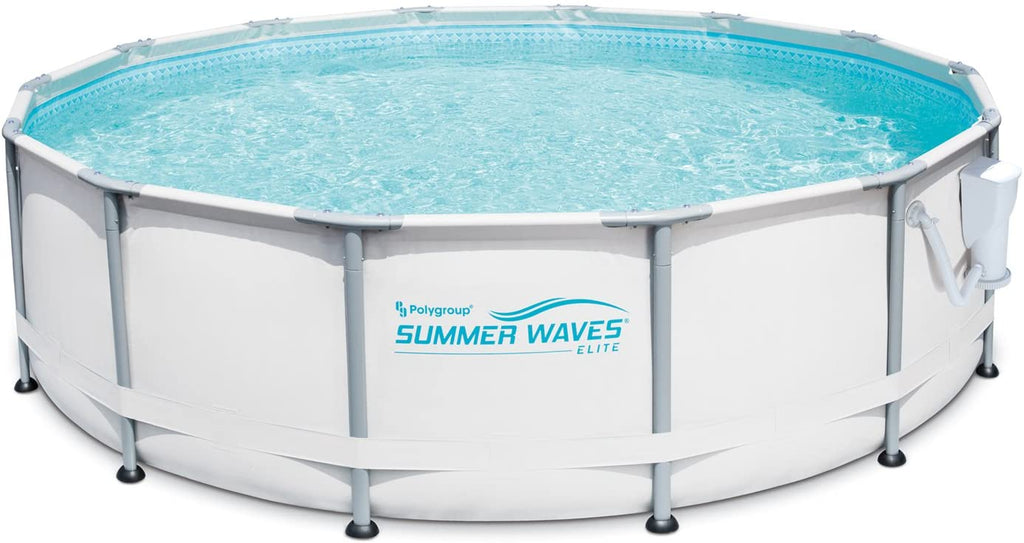 Elite 14 x 42 Premium Frame Above Ground Swimming Pool with Filter Pump System And Deluxe Accessory Set