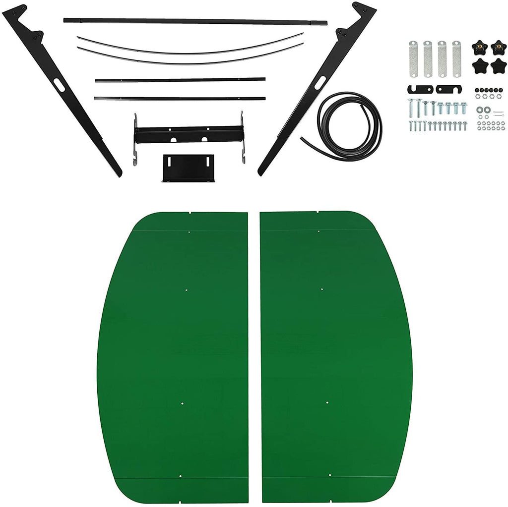 HECASA Green Tractor Canopy for ROPS Tractors, 48′′x52′′, Fits 2′′x2′′ or 2′′x3′′ ROPS, Easy Bolt-On Installation