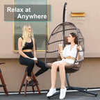 LEYCAY Egg Chair with Stand, Hanging Egg Swing Hammock Chair