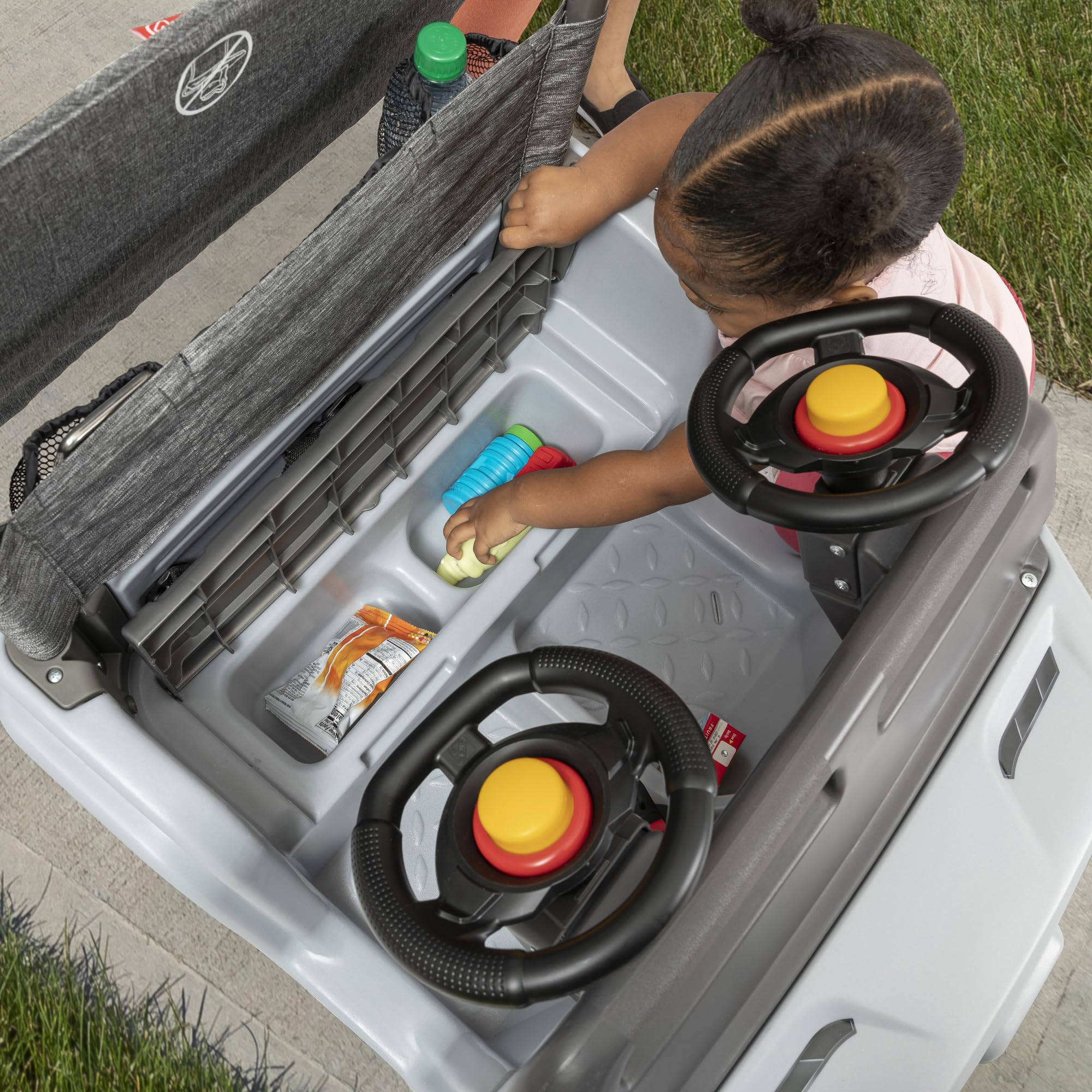 Step2 Side-by-Side Push Around SUV, Kids Push Car, 2 Seats