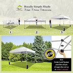 Crown Shades 10*10 Pop up Canopy Outside Canopy, Patented One Push Tent Canopy with Wheeled Carry Bag