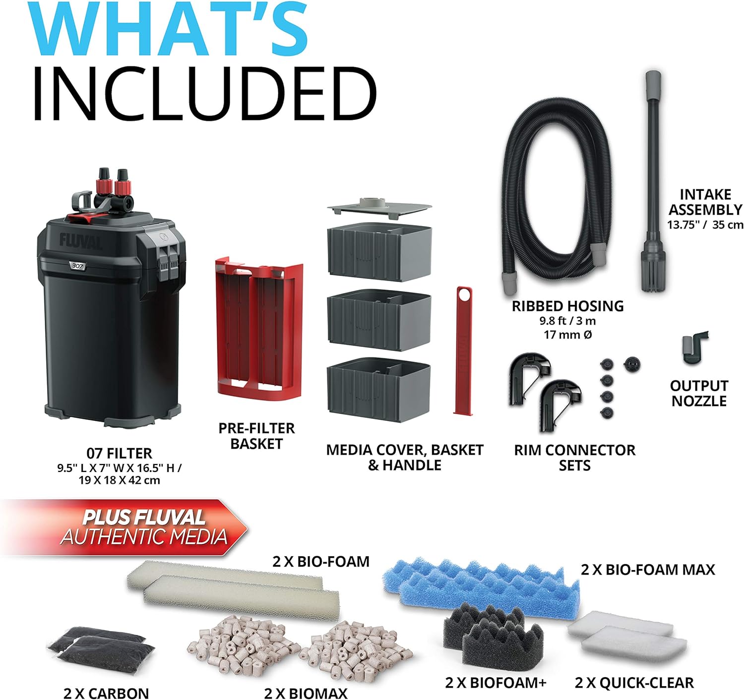 407 Perfomance Canister Filter – for Aquariums Up to 100 Gallons – Aquarium Canister Filter