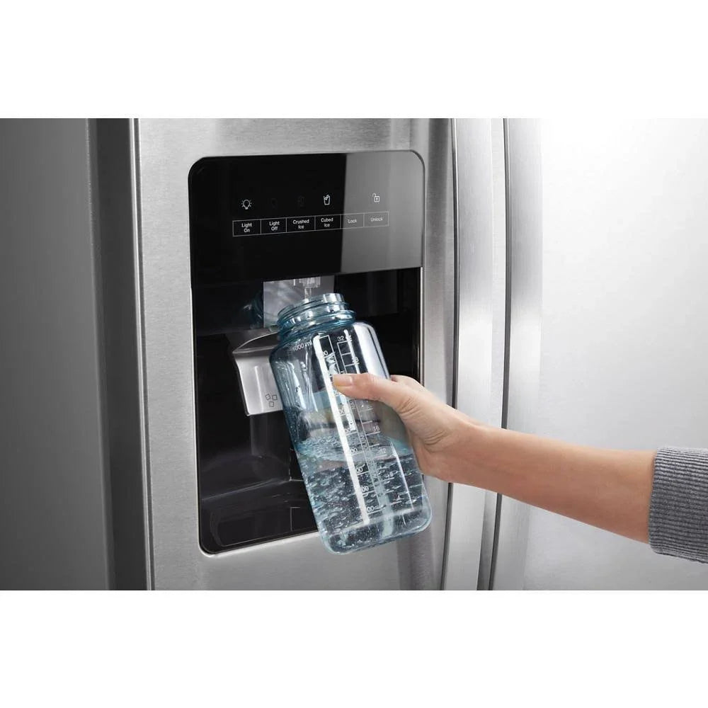Whirlpool 36-Inch Wide Side-By-Side Refrigerator - 24 Cu. ft. Stainless Steel