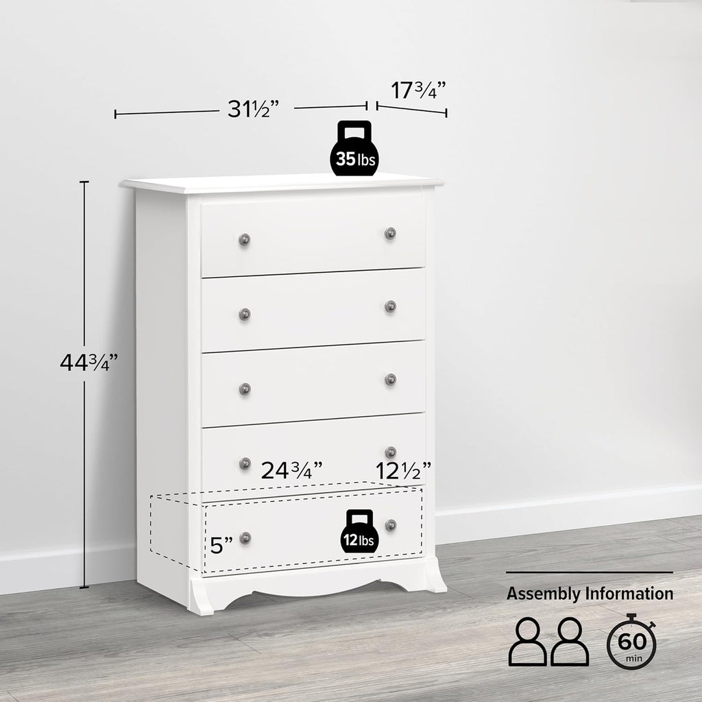 Prepac Sonoma Superior 5-Drawer Chest for Bedroom