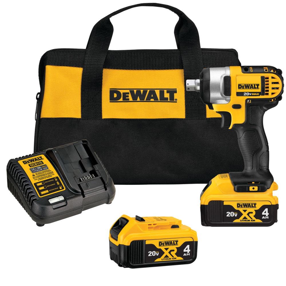 20 V MAX Lithium Ion 1/2 In. Impact Wrench Kit with Detent Pin