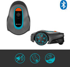 Gardena Robotmaaier SILENO minimo 500 m: intelligente grasmaaier met optimale connectiviteit, programmeerbaar met Gardena Bluetooth-app, DE-versie (15202-20)