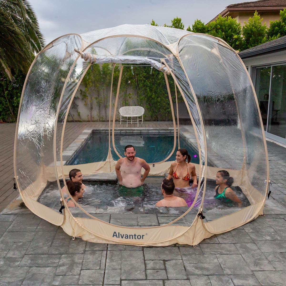 Bubble Tent Pop Up Gazebo, 8-10 Person Igloo Dome Garden Patio Canopy Shelter
