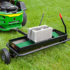 Brinly AS2-40BH-P Lawn Aerator Spreader, 2-in-1 Steel Design, 100 lb Capacity, Efficient Lawn Care