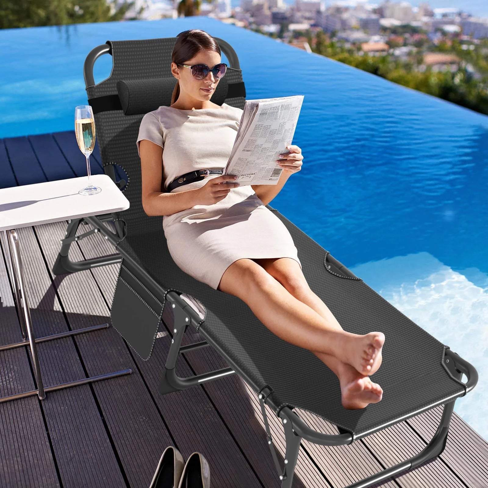 ABORON Folding Camping Cots for Adults with Mattress Carrying Bag