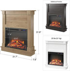 Ameriwood Home Ellsworth Fireplace with Mantel, White - Cozy Electric Heater