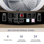 Portable Washing Machine, 17.7 Lbs Capacity, Full Automatic, Coffee Gold, Compact for Apartments