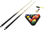 6 Ft Portable Pool Table, Adults Folding Billiards Tables for Game Room with Easy Foldable Storage, Includes Full Set of Billiard Balls, Cues, Chalk & Brush