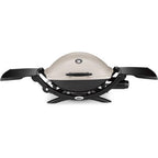 Weber Q 2200 Portable Gas Grill, 1-Burner, Titanium, 12,000 BTU, 280 sq in Cooking Area