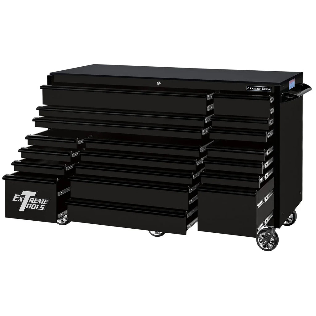 Extreme Tools RX250 Series 72-in x 30-in Roller Cabinet �� 19-Drawer �� 250 lb Drawer Slides