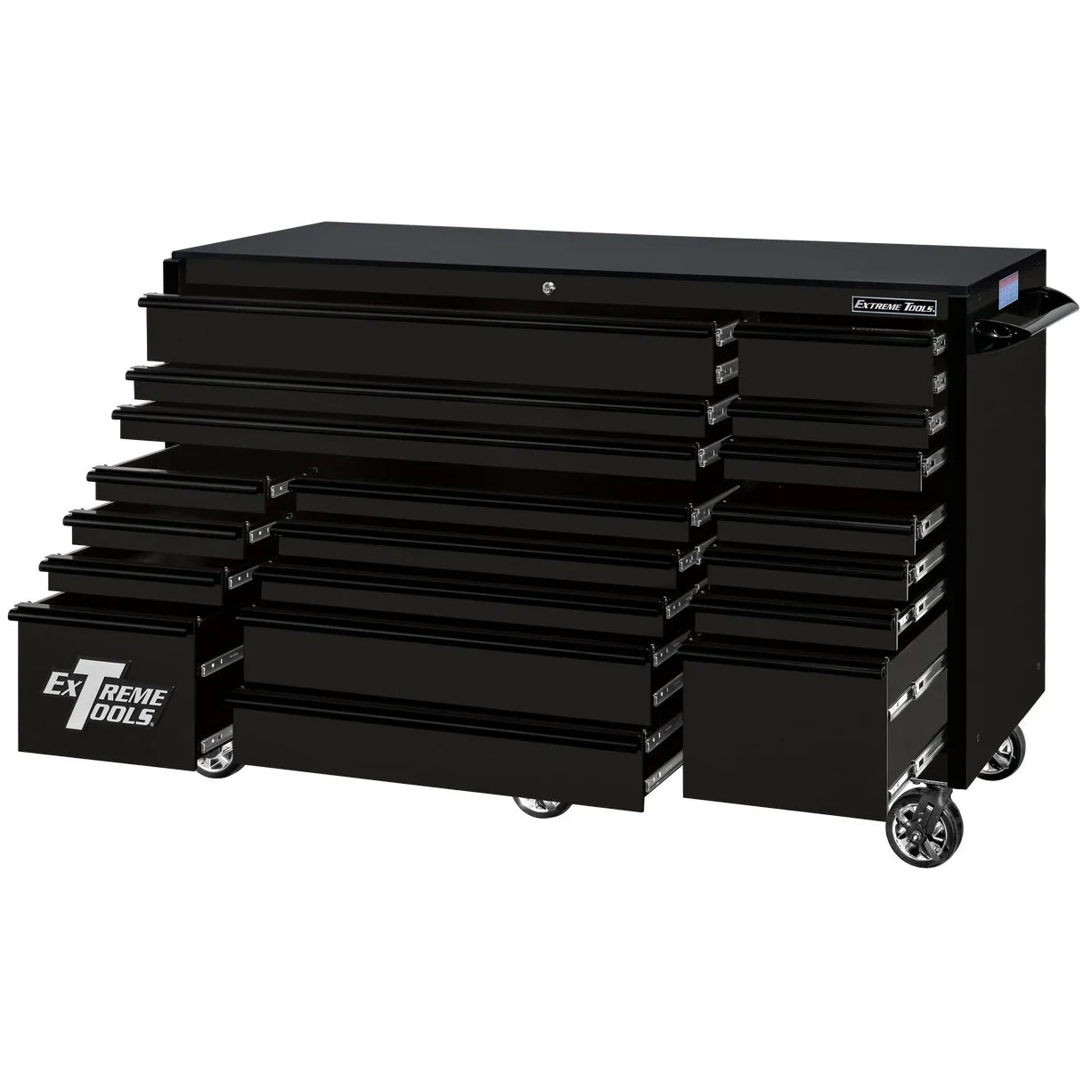 Extreme Tools RX250 Series 72-in x 30-in Roller Cabinet �� 19-Drawer �� 250 lb Drawer Slides