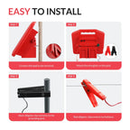ANDMON 30 Miles Solar Fence Charger with Dual Input