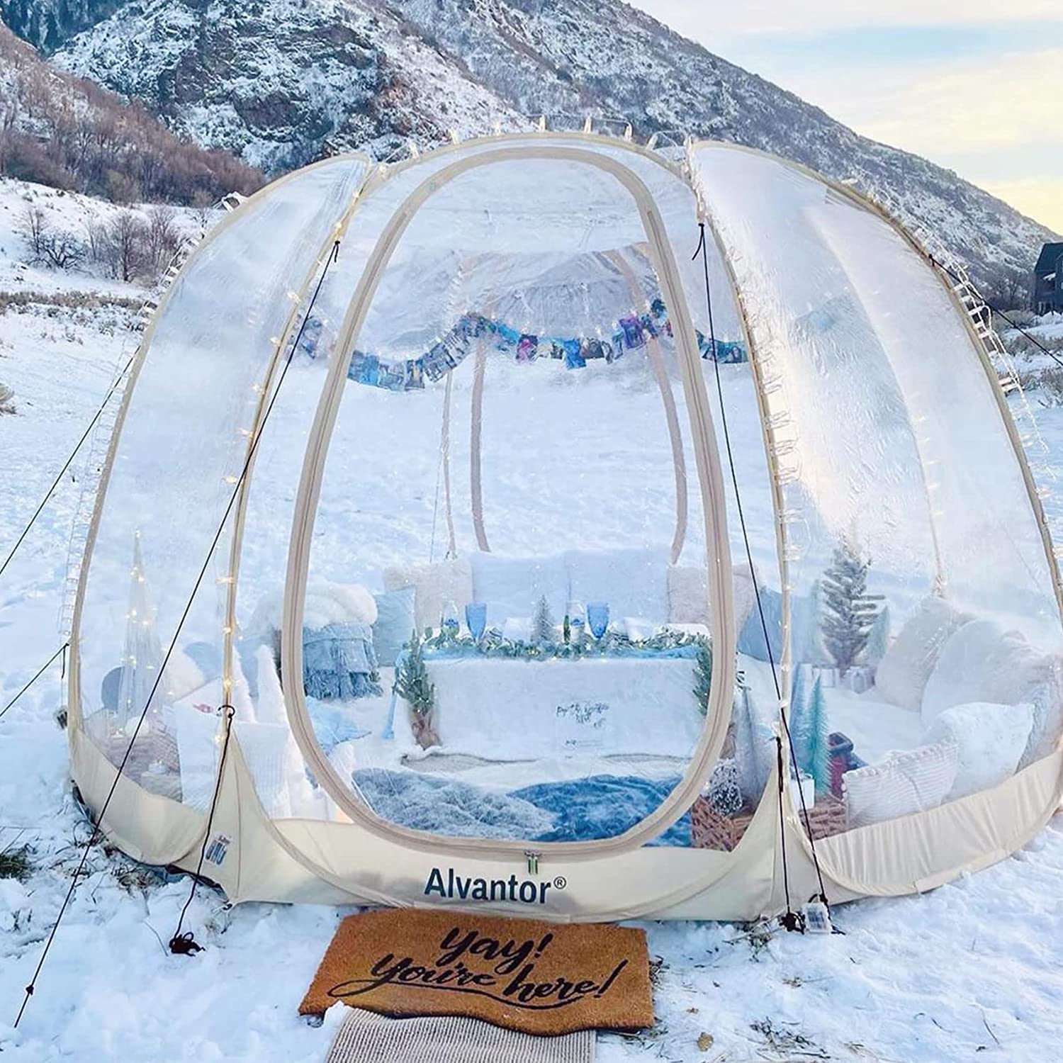 Bubble Tent Pop Up Gazebo, 8-10 Person Igloo Dome Garden Patio Canopy Shelter