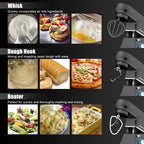 Costway 660W Tilt-Head Stand Mixer, 7.5 Qt, 6-Speed, Stainless Steel Bowl, Dough Hook, Black