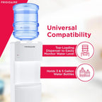 Frigidaire EFWC498 - Top Loading Cooler Dispenser -Hot & Cold Water - Child Safety Lock - Innovative Slim & Sleek Design, Holds 3 or 5 Gallon Bottles - Black
