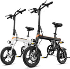 EB3 Electric Bike Adults 21mph, 500W Peak Motor, 270Wh Battery, Rear Suspension, 3 Levels Assist, 14" Folding Ebike for Adults and Teens, Complies to UL2849