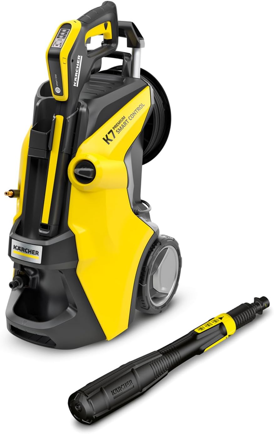 Krcher hogedrukreiniger K 7 Premium Power Home, druk: 180 bar, debiet: 600 l/h, oppervlaktecapaciteit: 60 m/h, vermogen: 3.000 W, slanghaspel, met pistool, vuilvreter, spuitlans
