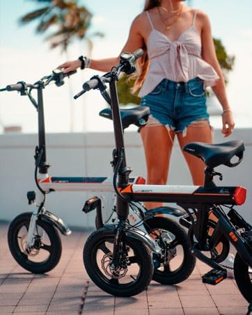 Jasion EB3 Electric Bike Adults 21mph, 500W Peak Motor, 270Wh Battery, Rear Suspension, 3 Levels Assist, 14" Folding Ebike for Adults and Teens, Complies to UL2849