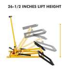 Garvee Lawn Mower Lift with Hydraulic Jack, 26 Inches Lawn Mower Lift, Welded Solid Steel Construction, Weight Capacity 500 LBS, for Riding Lawn Mowers Tractors, ATVs Maintenance
