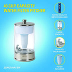 40 Cup Ready-Pour Glass Dispenser BPA-Free with Free Water Quality Meter NSF Certified
