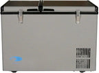 FM-65G 65 Quart Portable Refrigerator and Deep, AC 110V/ DC 12V, Real Chest Freezer for Car, Home, Camping, and RV with-8掳F to 50掳F Temperature Range, Gray, One Size