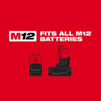 2567-22 M12 FUEL 12V Lithium-Ion Brushless Cordless High Speed 3/8 in. Ratchet Kit w/(2) Batteries, Charger and Bag