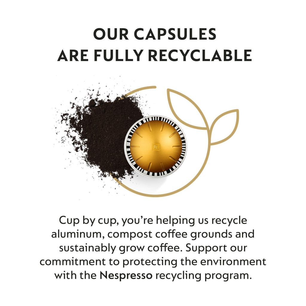 Nespresso Vertuo Voltesso Mild Roast Espresso Capsules, 50-Count, 1.35oz Pods, For Vertuo Machines