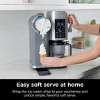 Ninja Swirl by CREAMi Ice Cream and Soft Serve Maker, Sorbet, Milkshake, Frozen Yogurt, Low Calories Program & More, 13-in-1, Soft Serve Handle, (2) CREAMi Swirl 16oz Pints, For Kids & ALL ages, NC701